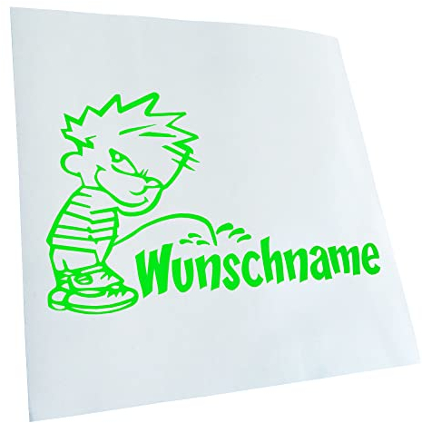 - Autoaufkleber - piss on Wunschname Aufkleber für Auto, Laptop, Fahrrad, LKW, Motorrad mehrfarbig JDM Decal Racing