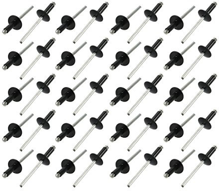Sourcingmap 40 Pcs 4.8mm x 14mm Aluminum Open End Large Flange Blind Rivets
