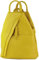 modamoda de - T180 - Damen Rucksack Tasche aus ital. Leder, Farbe:Sonnengelb