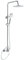 GRIFEMA COLUMNAS-G7004 Exposed Single-Lever Shower Mixer Tap System with Diverter and Kit, 1/2 Inch Hose Pipe, Chrome