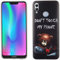 König Design Handyhülle kompatibel mit Huawei P Smart 2019 Silikon Case Hülle Sturzsichere Back-Cover Handyhülle - Don't Touch My Phone Bär mit Kettensäge