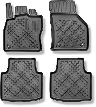 Mossa - TPE Fußmatten Auto kompatibel mit Skoda Superb III Kombi (09.2015-11.2023) auch mit Hybridantrieb - schwarz Automatten Autoteppiche - G