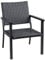 C-Hopetree Outdoor Lounge Chair for Outside Patio Porch, Metal Frame, Black All Weather Wicker