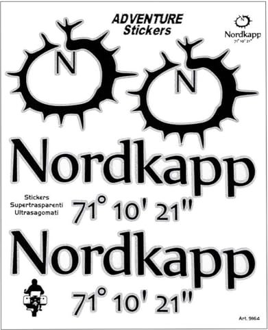 4R Quattroerre.it 32116 Super geformter Nordkap Aufkleber für Motorradkoffer, 20 x 24 cm