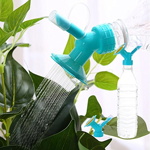 WANGQI Boquilla aspersor 2 en 1 de plástico, boquilla aspersora mini girasol 2 en 1 para flores, agua, botella de agua portátil, herramienta de pulverización