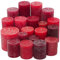 6 kg Rustic Stumpenkerzen durchgefärbt Rustik Qualität Kerzen Set Kerzenpaket Mix gemischt nach Farben (Rot 07)