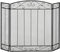 HOMCOM Grille de Protection pour cheminée - Pare-feu Large pour cheminée ou poêle - Pare-étincelles - barrière de sécurité - 3 Volets Pliables - Acier métal Noir