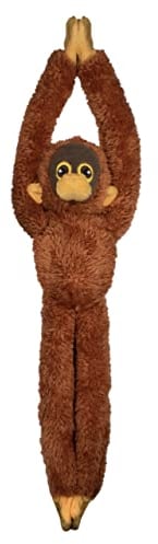Deluxebase EcoBuddiez Baumumarmer - Orang-Utan 55cm langes Hängendes Kuscheltier aus recycelten Plastikflaschen. Umweltfreundliches und kuscheliges Plüschtier Kinder.