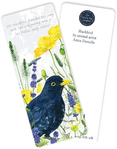 Little Dog Laughed Tuppence A Bag Blackbird Bird Themed Bookmark Gift Idea Perfect Book Lover Gifts TABBM06 TABBM06
