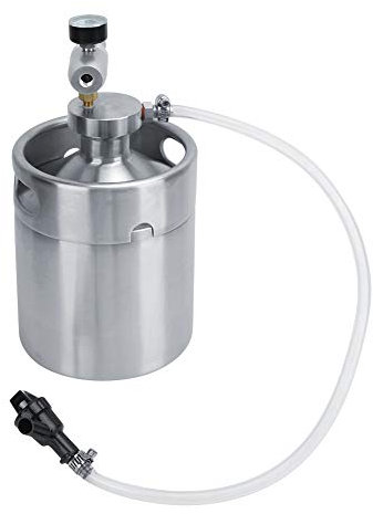 HOHXFYP Fusto di Birra per Uso Domestico,Rubinetti per Birra in Acciaio Inossidabile di Grande Capacit¨¤ da 2 Litri per Fusti con Tappo a Vite,Rubinetto per Birra Compatto e Portatile