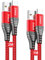 Siwket USB Type C Cable 3A Fast Charging Cord, 2Pack 1M 2M USB A to USB C Charger Cable Braided Data Sync for Samsung Galaxy S10 S9 S8,Note 9/8,A20 A50 A80,LG G5 G6,Sony Xperia,Switch,HTC,Moto (Red)