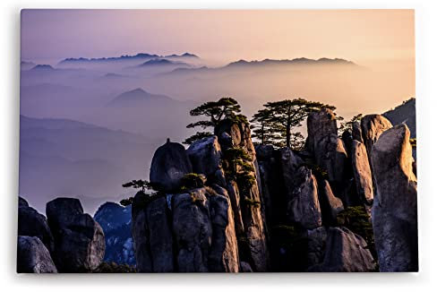 Paul Sinus Wandbild 120x80cm Huang Shan Gebirge Berge China Berglandschaft Nebel