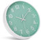 ACCSHINE Wanduhr Ohne TickgeräUsche Lautlos 30cm Modern Quarz Groß Batterie Betriebene Stereo Digital Wanduhr Einfach zu Lesen für Zimmer Zuhause KüChe Schlafzimmer BüRo Schule (Grün + Weiß)