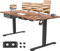 JUMMICO Höhenverstellbarer Schreibtisch mit USB-Ladeanschluss 160 x 70 cm, Schreibtisch Höhenverstellbar Elektrisch, Steh-Sitz Tisch Stehpult Verstellbarer Computertisch,Standing Desk,Braun