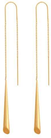RODIUM - Goldene Hängend Ohrringe, 14 Karat Gold Ohrschmuck/ 585er Feingehalt, Goldschmuck, Idealer Goldener Schmuck für Damen - Eiszapfen