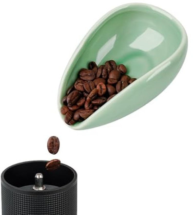 watchget Coffee Beans Dosing Cup - Ceramic Single Dose Measuring Tray for Coffee Beans, Loose Leaf Tea, Spices, and More, Premium Dosing Vessel, Cyan