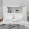 Tino Tech Bettkopfteil mit Stauraum Regal 100x18,5x104,5cm Weiß Holzwerkstoff Kopfteil mit Ablagen Headboard für Betten ohne Kopfteil