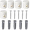 SG Store 5Pcs Ceiling Decentralizers Cable Holder Ceiling Mounts for Lamps DIY Textile Cable with 5pcs Screws and 5pcs Dowels White