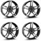 4x Borbet Felgen ATX 8x19 ET50 5x108 black polished glossy kompatibel mit Ford C-Max Edge Focus Active Focus Focus Turnier Active Galaxy Ku