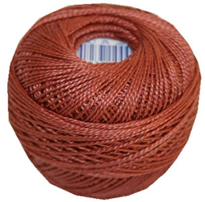 PERLOVKA Kreuzstichgarn Baumwolle Perlgarn 10g 85m braun (7582)