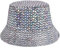 MILAKOO Party Eimer Hut Glittered Unisex Kopfbedeckung Double Side Wear Reversible Holographic Bucket Cap für Rave 80er 90er Party