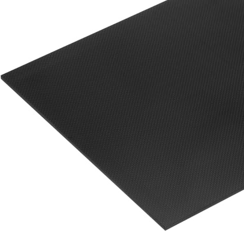 QUARKZMAN Carbonfaserplatten 300 x 300 x 4mm Glänzende 3K Carbon Fiber Sheet Oberfläche Pultrudierte Flache Kohlefaserplatte Leinwandbindung Panelplatte für Drachen RC Flugzeug