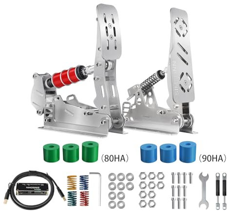 SIMSONN Plus X Sim Racing Pedas PC Racing Simulator Drucksensor Lastzelle HE Hydraulikpedale Unterstützung für haptische Pedals Reactor (P2-H2)