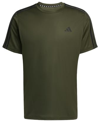 adidas Herren Train Essentials 3-Stripes Training Tee, Night Cargo/Black, XL