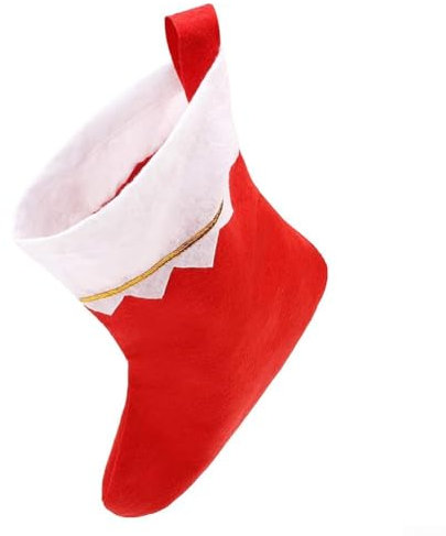 Klassische Weihnachtsstrumpf-Dekoration, ideal zum Befüllen mit kleinen S (weiß rot)