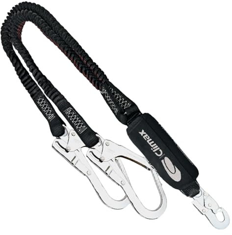 Climax 51 Doppelte Falllinie mit Falldämpfer - mit Gerüsthaken - Y-Verbindungsleitung - Absturzsicherung mit Standardisierung - elastische Fallleine - Stoßdämpfung - 120-200 cm