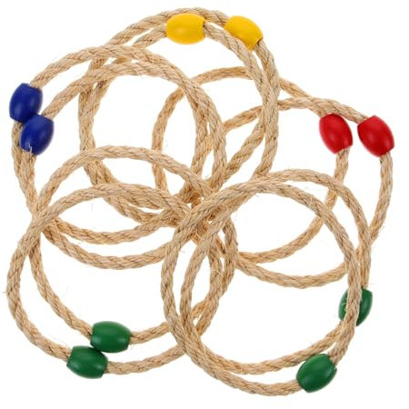 Happyyami 10 Stück Naturseil Zwinge Ringwurfspiel Für Fliegende Ringe Sitzsäcke Spiel Für Ringwurfspiel Kinderspiele Seil Kinderspielzeug Seil Ringwurfspiel Ringwurfringe