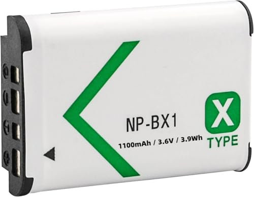 ASKC NP-BX1 Battery Replacement for Sony NP-BX1, ZV-1, ZV-1 II, Cyber-Shot DSC-HX95, HX99, HX350, RX1, RX1R II, RX100 (II/III/IV/V/VA/VI/VII), FDR-X3000, HDR-AS50, AS300 1100mAh