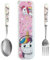Posate Bambini in Acciaio Inox, Unicorn Set Posate Bambino 1 Forchetta Bambini e 1 Cucchiai Bambini per Bambino, con Unicorn Posate Custodia, Casa Scuola Uso, Adatto ai regali ai bambini