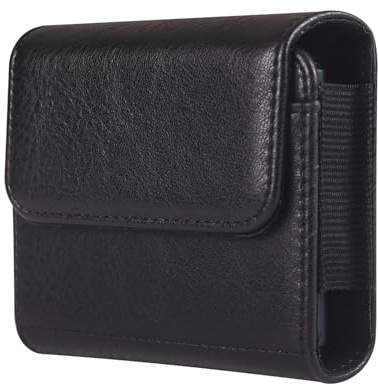 Fondina da Cintura Uomo Pelle per Galaxy Z Flip 7/6/5/4/3/Moto Razr 60/50/40 Ultra/Razr+, Custodia Marsupio Cellulare Cintura con Portacarte Sacchetto Compatibile con Huawei P50 Pocket/Pocket S/Pura X