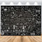 ASDCXZ Sfondo Fotografico Lavagna 3x2.5m, Legno Lavagna Lettere ABC Globo Libri Mela Primo Giorno di Scuola Tema Sfondo Fotografia per Bambini Studente Aula Festa Decorazioni Materiali Banner