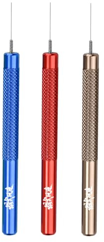 ANSAI 3-Piece 3 Colors Mini Precision Hobby Tool Set,Metal Applicator Needles for Adhesive Dispensing