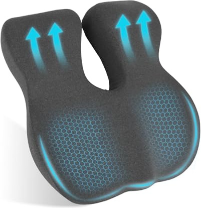 Zidoley Orthopädisches Memory Foam Sitzkissen Rund – Hämorrhoiden Sitzring zur Entlastung von Steißbein & Ischias, Ideal nach OP, bei Schwangerschaft & langem Sitzen, für Büro & Auto