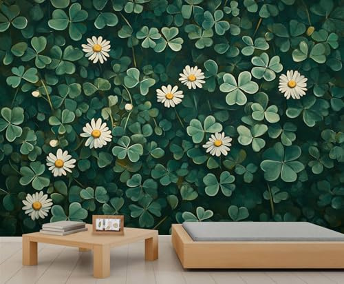 YXQAIED Tapete Blatt 400x280 cm Pflanzen und Blumen Fototapete Irland Tapete Schlafzimmer Wohnzimmer Nicht Selbstklebend Wandkunst Wandbilder