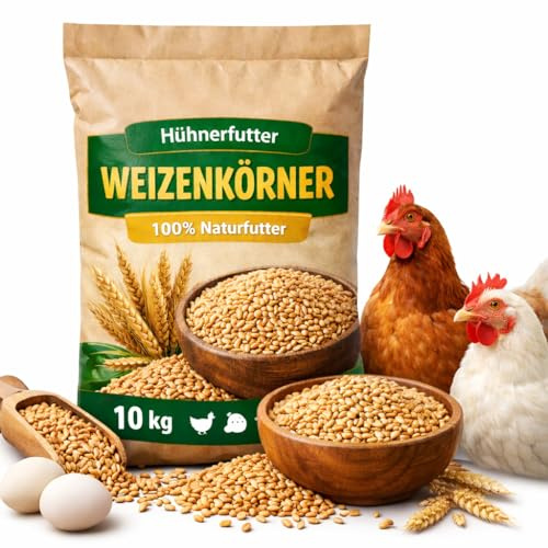 10 kg landweizen fodervete fjäderfäfoder fågelmat hönor vaktel 100% naturfoder,