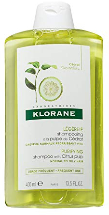 Klorane 19577 Shampoo Polpa di Cedro Riequilibrante, Seboregolatore, 400 ml