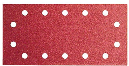 Bosch 2609256B21 DIY Schleifblatt 115 x 230 mm, G80, 14 Löcher, Klett (10)