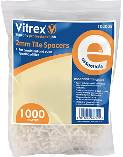 Vitrex 102005 Essential Tile Spacers 2 mm (Pack 1000)