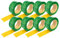 8 ruedas (60mmx25 m) cinta adhesiva verde Vapor freno cortavapor Barrera de vapor