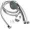 8 Function Shower Head + Hose Fittings Bracket Chrome Bathroom Multi Function