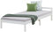 Homestyle4u Holzbett 90x200 mit Lattenrost Massiv Weiss Einzelbett Bettgestell Bettrahmen Kiefer Holz Massivholzbett