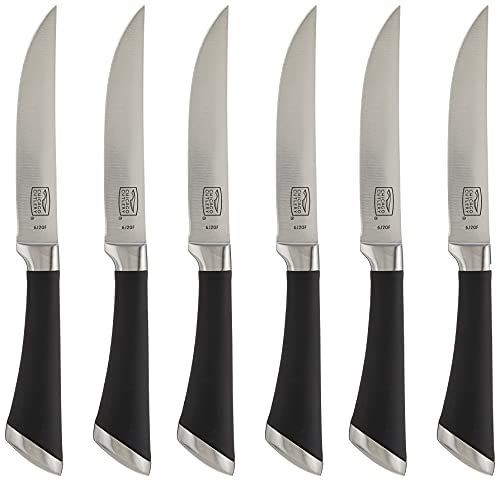 Chicago Cutlery Fusion 6-teiliges geschmiedetes Premium-Steakmesser-Set, gepolsterte Griffe mit Edelstahl-Klingen, resistent gegen Flecken, Rost und Lochbildung, Küchenmesser