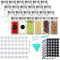 Lot de 24 bocaux à épices - récipients en verre carrés, capacité 120 ml, capuchon hermétique 10,5 x 4,3 cm, carton et étiquette transparente, dessus d'insert shaker et large entonnoir