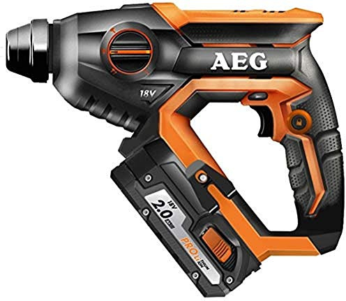 AEG 4935464985 Kombihammer (18V, SDS-Plus Werkzeugaufnahme, Dreh-/Schlagzahlsteuerung, 2X Akku 2,0 Ah, Ladegerät) BBH18C LI-202C