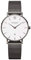 Kistanio Petit Damenuhr mit Milanaiseband Datum Edelstahl Gun Metal Weiß Saphirglas GM-WH-M