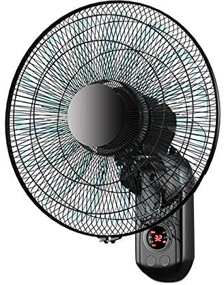 HLILY Ventilateur Mural,16 Pouces Ventilateur Mural Oscillant,Ventilateur Électrique avec Télécommande/Minuteur,3 Vitesses,15 Pales,Ultra-Silencieux,pour Cuisine/Maison